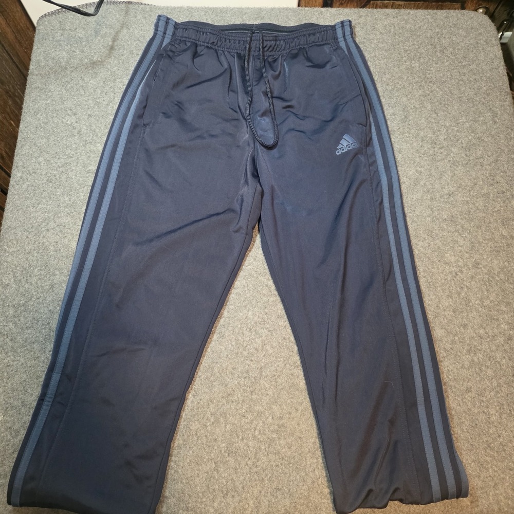 navy blue Adidas tricot track pants Medium C2